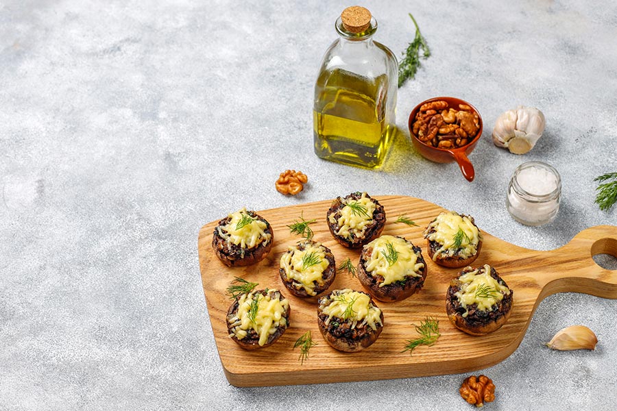 receta de champiñones y aceite de oliva virgen extra