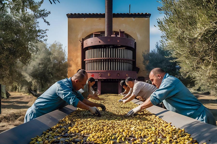 Revisando aceitunas mejor aceite
