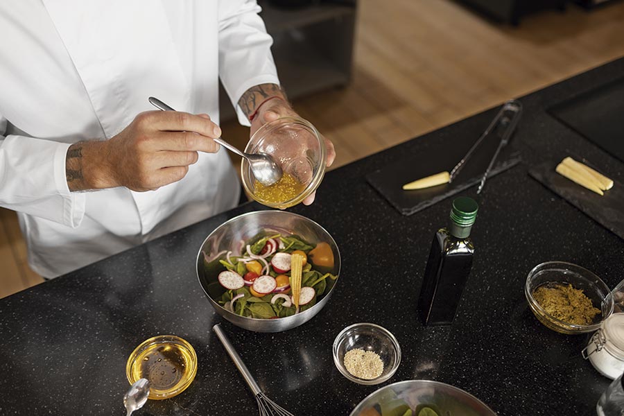 Emulsión aceite crudo para aliño