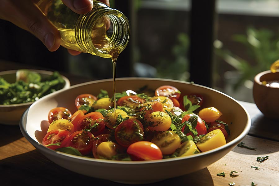 Tomates frescos y AOVE